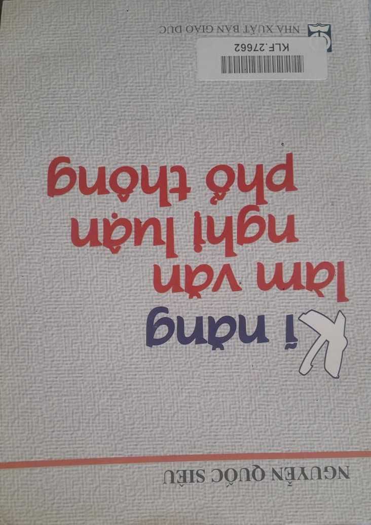 Kĩ năng làm văn nghị luận phổ thông